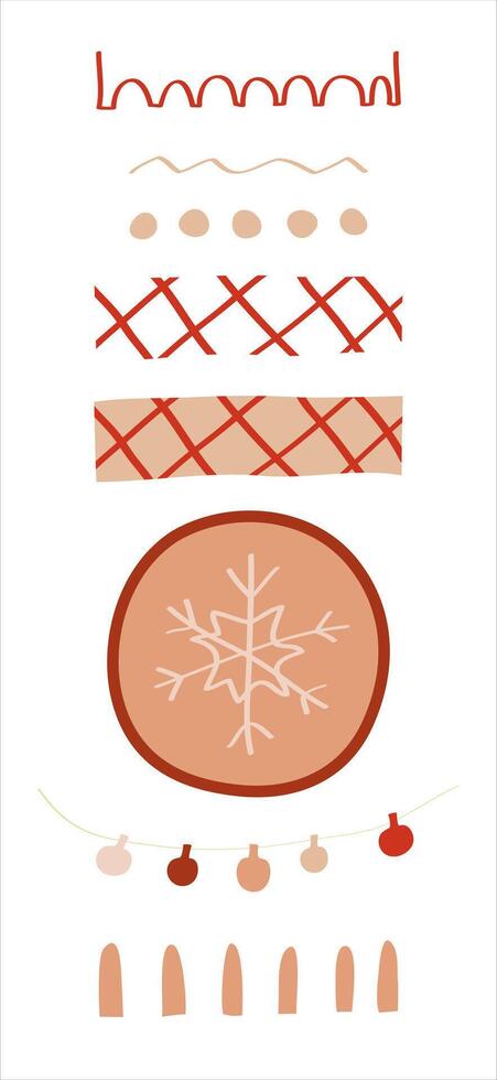 Christmas Graphic Pattern Set, Christmas Lights and Patterns vector