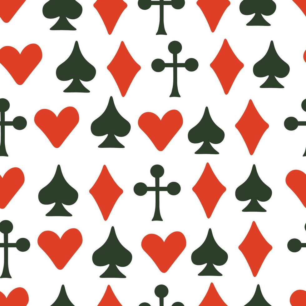seamless pattern with cards signs vector