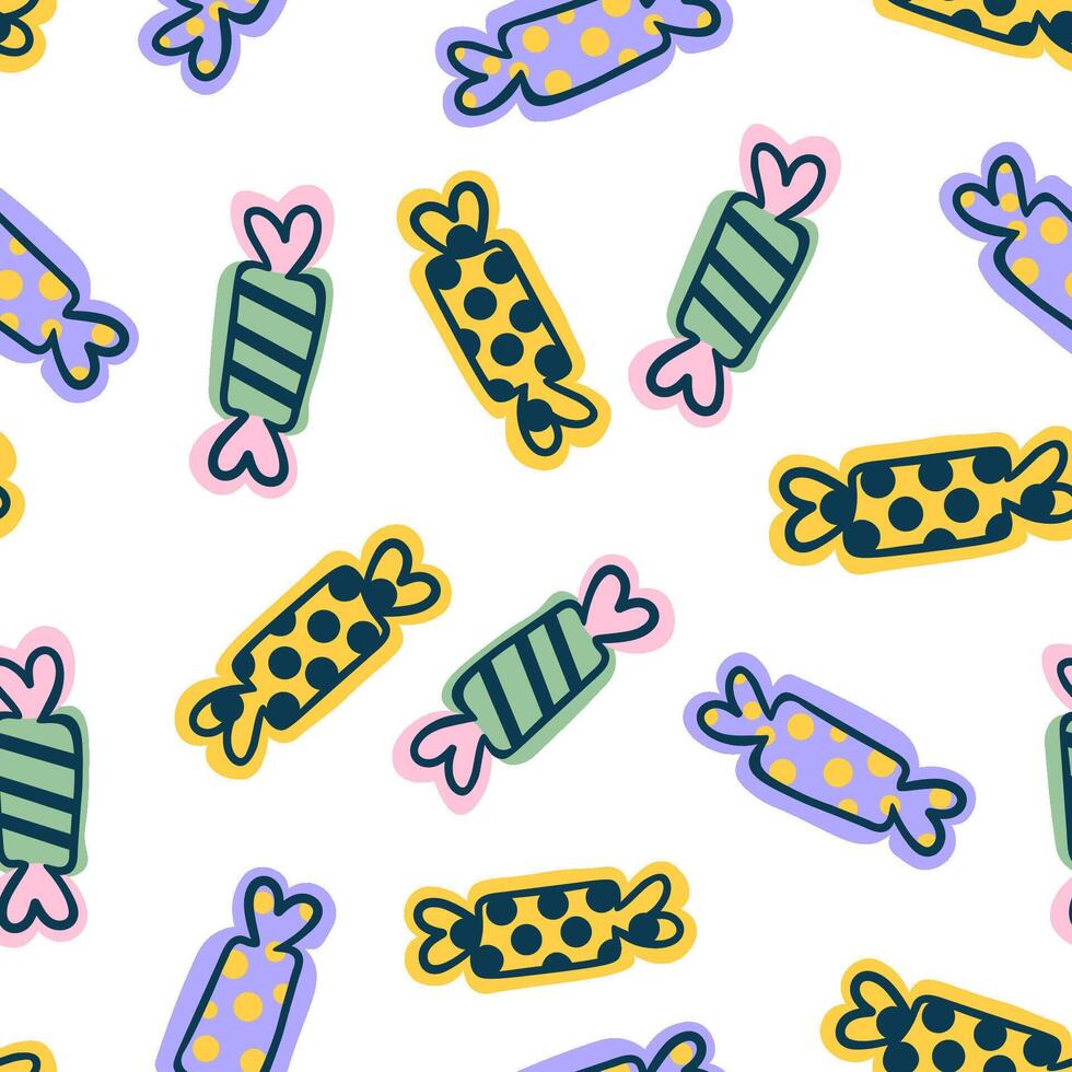 seamless pattern with candy vector