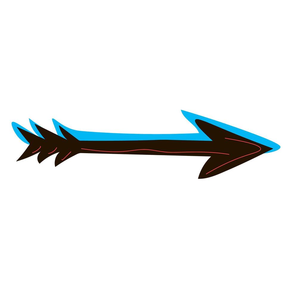 simple arrow in hand drawn style vector