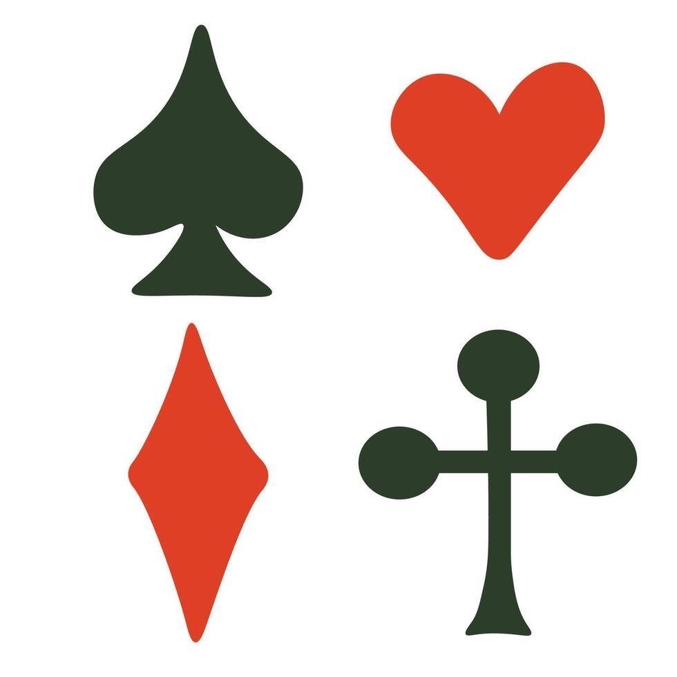 simple card symbols set vector