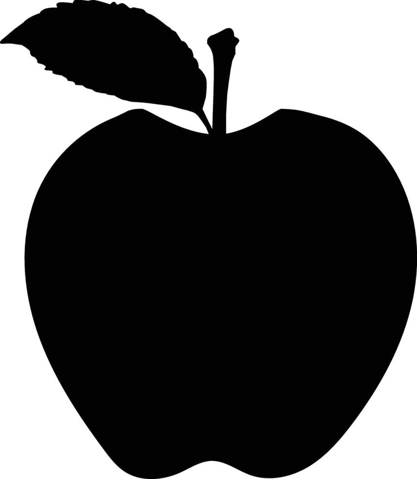 Apple icon silhouette symbol vector