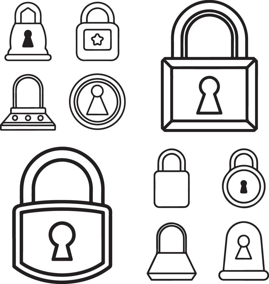 lock icon design vector