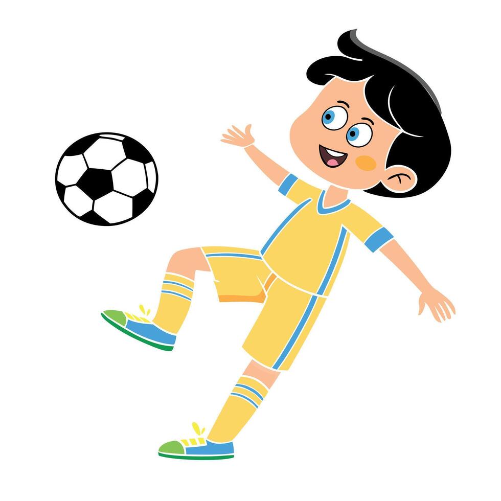 Playing football illustration vector