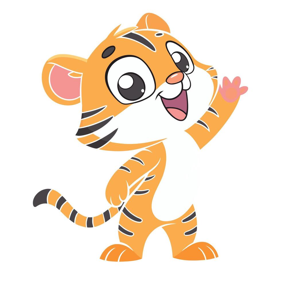 Illustration tiger art vector