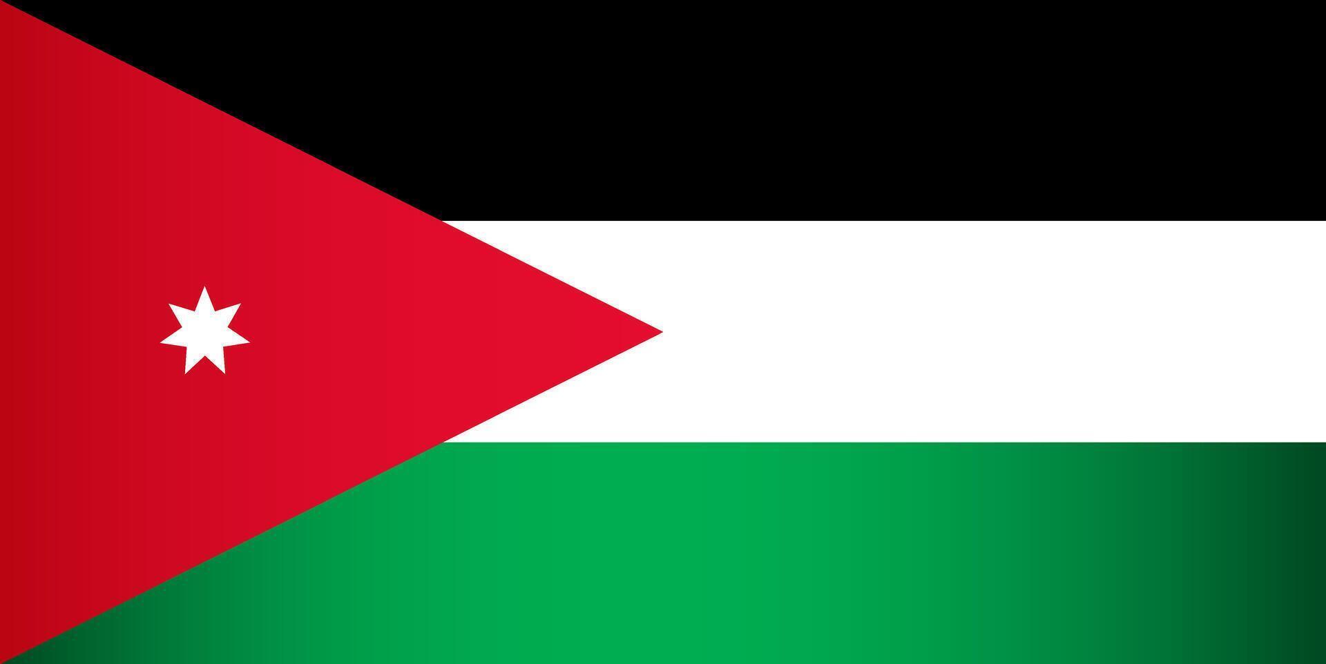 National Flag of Jordan vector