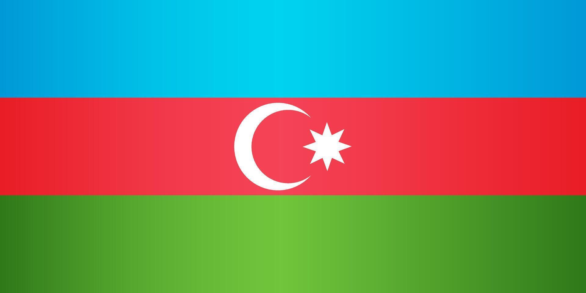 National Flag of the Republic of Azerbaijan vector