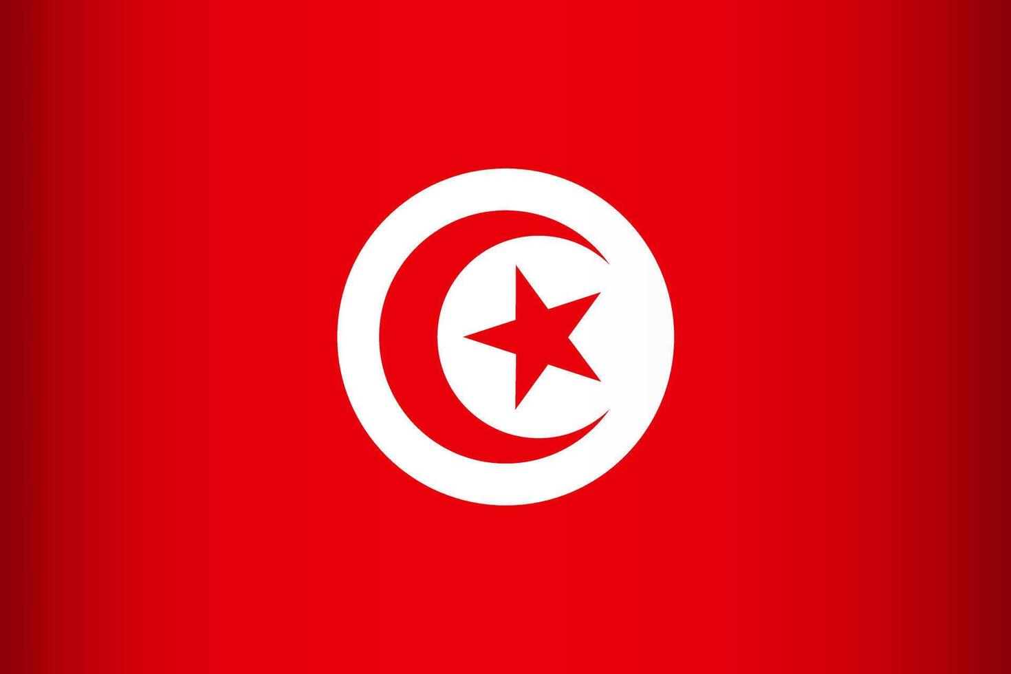 National Flag of the Republic of Tunisia vector