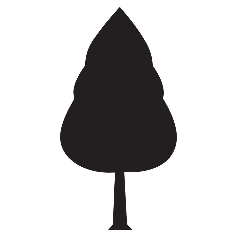 a black silhouette of a tree on a white background vector