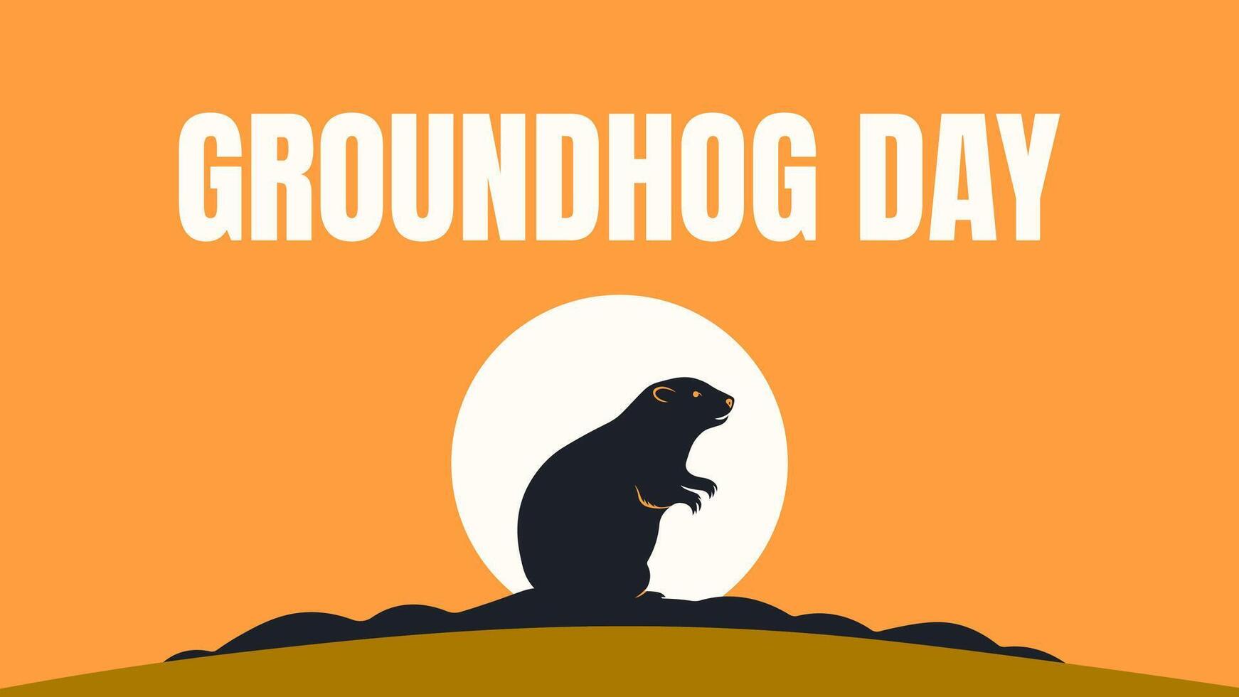 Groundhog Day A Fun Tradition of Shadows and Seasons vector