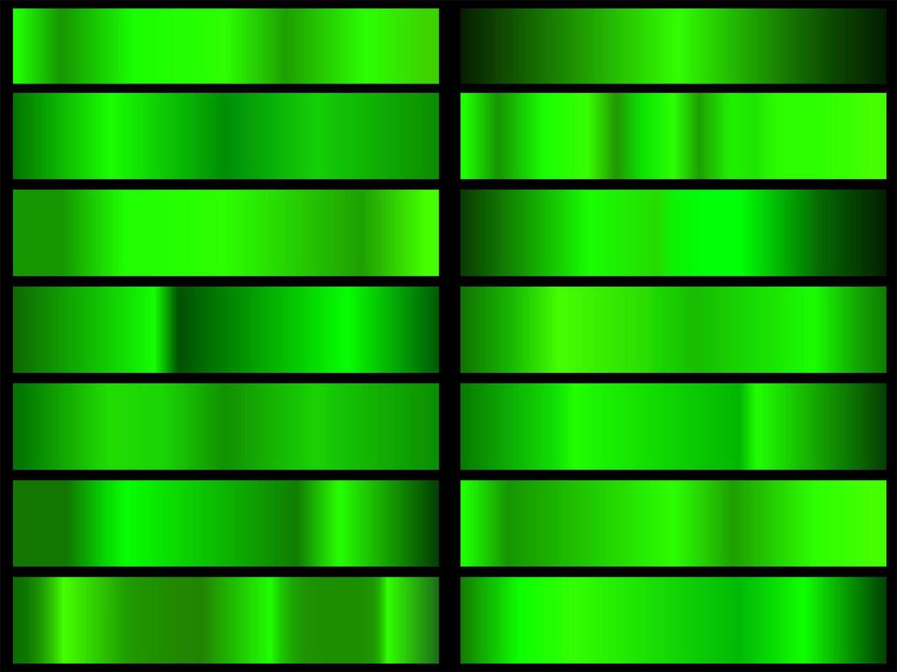 Big green collection of gradients. green palette. vector