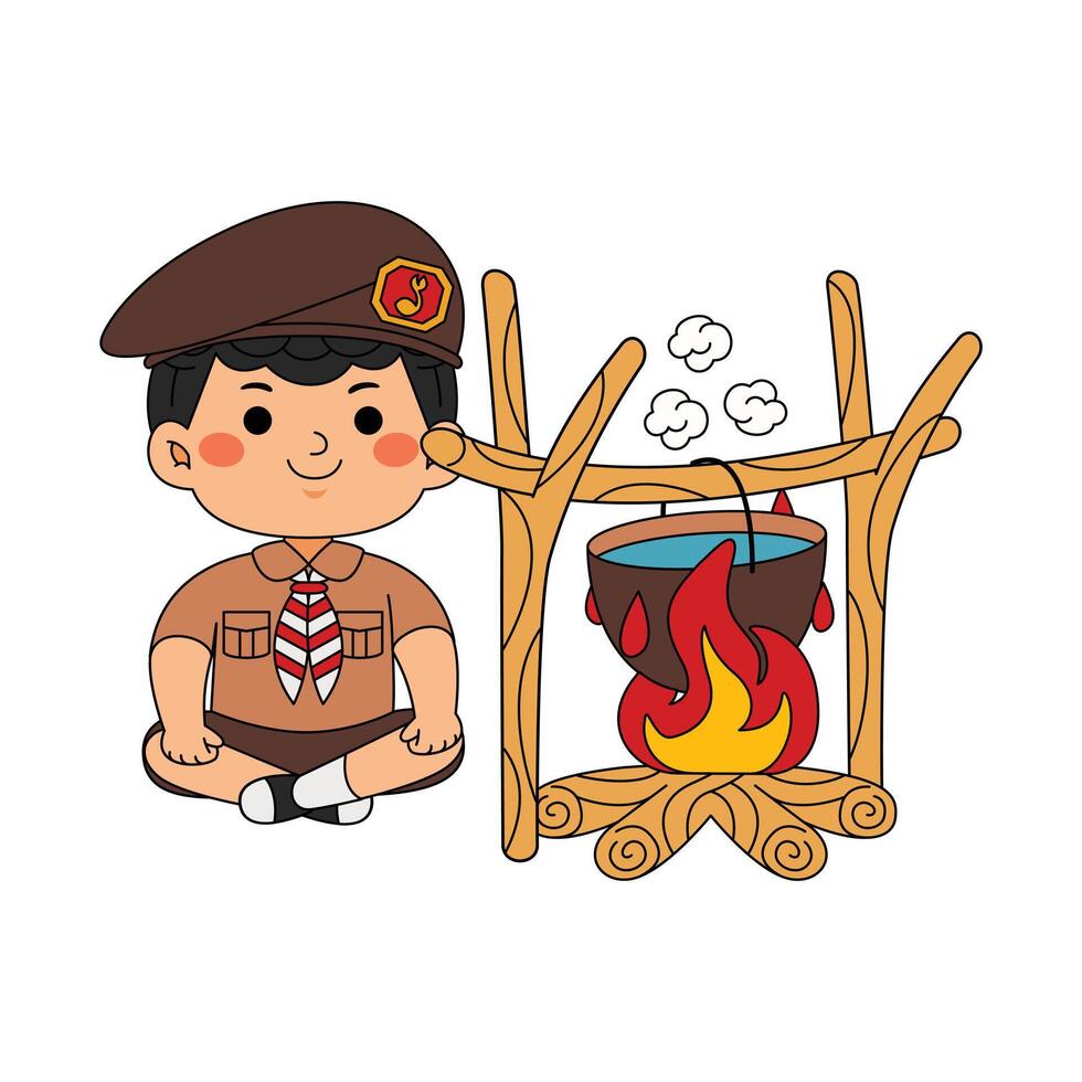 BOY SCOUT STUDENT vector