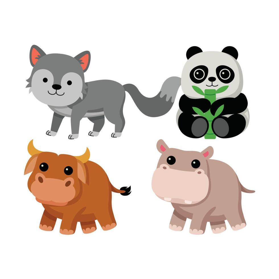 kawaii animal cartoon vector