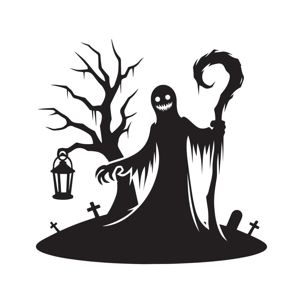 Halloween Silhouette Vectors Graphics for Decorative Themes