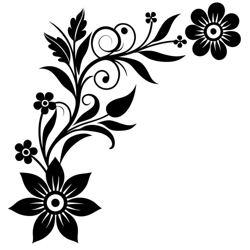 Ornamental Corner Elements Perfect for Detailed and Refined Design vector