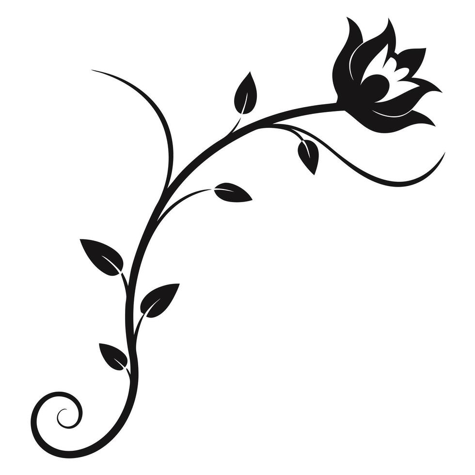 Minimalist silhouette floral ideal invitations and artwork vector