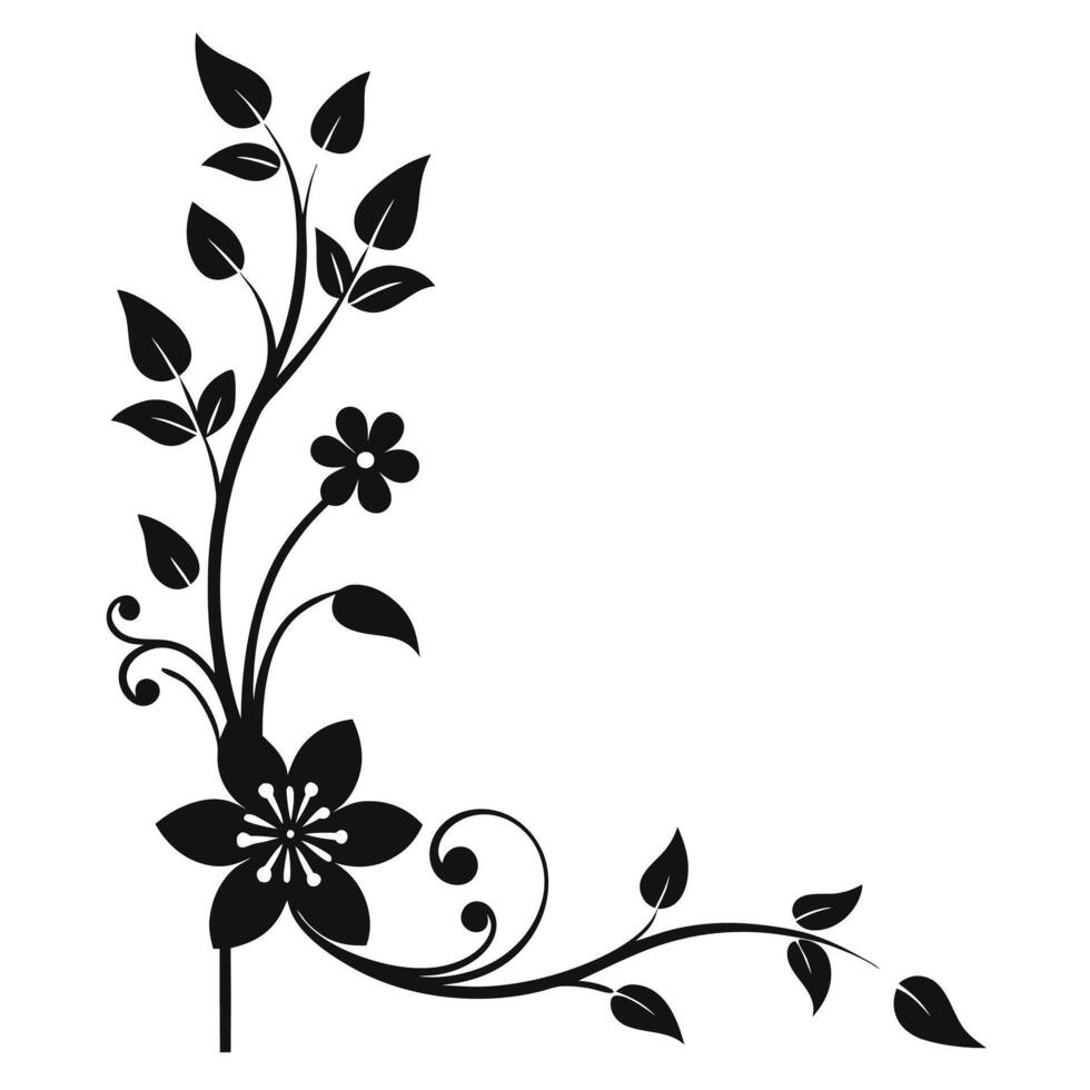 Silhouette Corner Elements Design Creative Projects vector