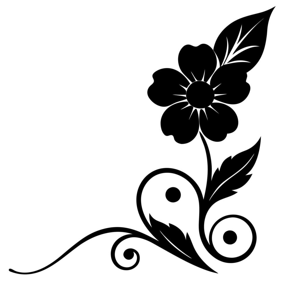 Decorative Ornamental Corner Design for Artistic vector