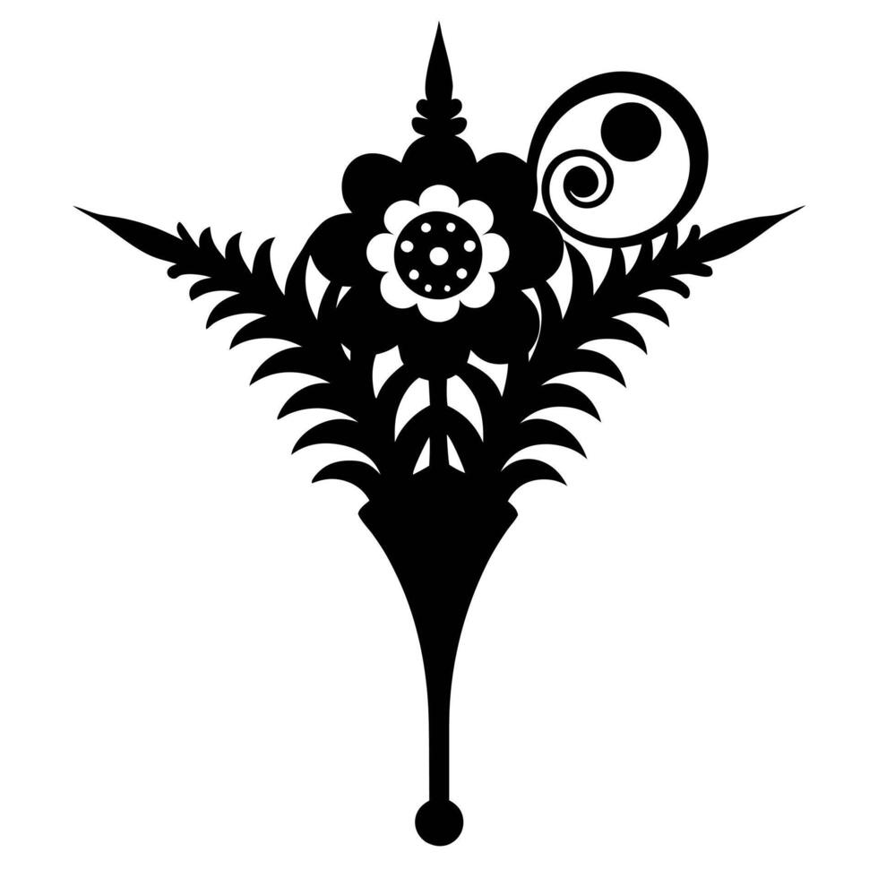 Stylish floral corner design for decorative, and ornamental purposes vector