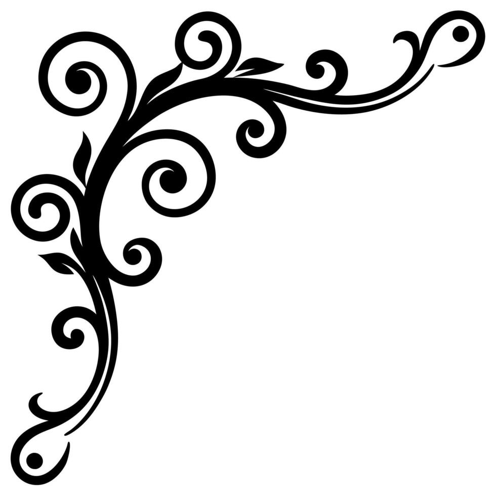 Floral element silhouette ideal decoration and creative designs. vector