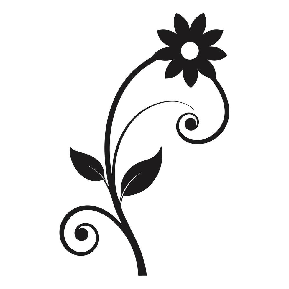 silhouette floral elements ideal for decorating and artwork vector