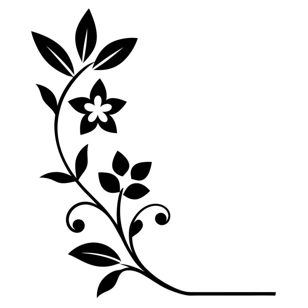 Silhouette Corner Elements Ornaments Design for Creative Project vector