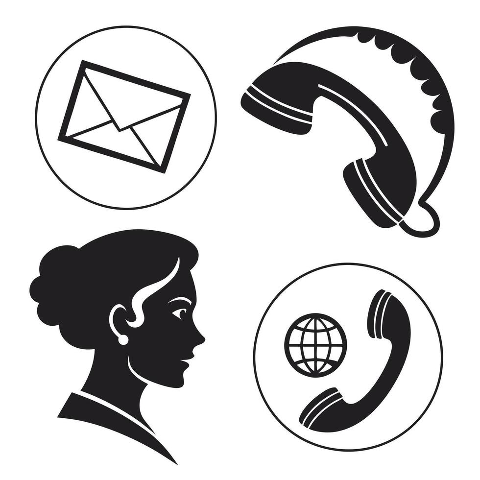 Phone icon set vector