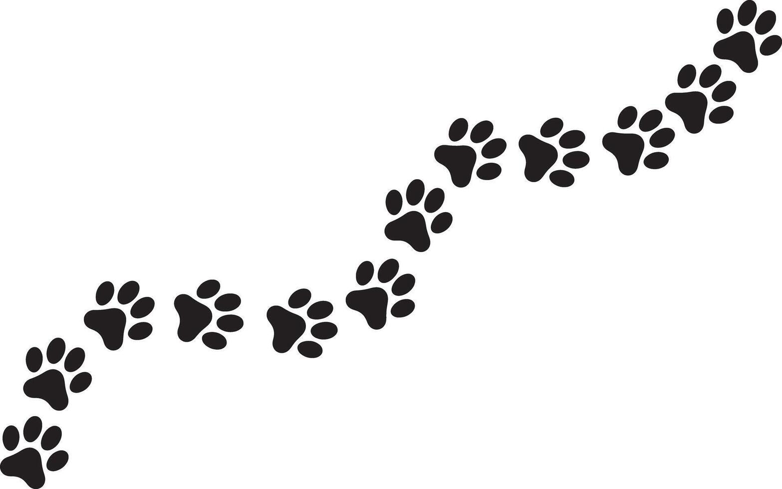 Black Paw print design on White Background Perfect for Pet Lovers vector