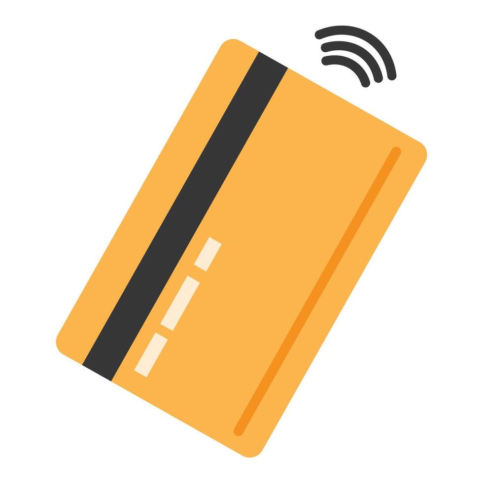 nfc. contactless and wireless card in flat design vector