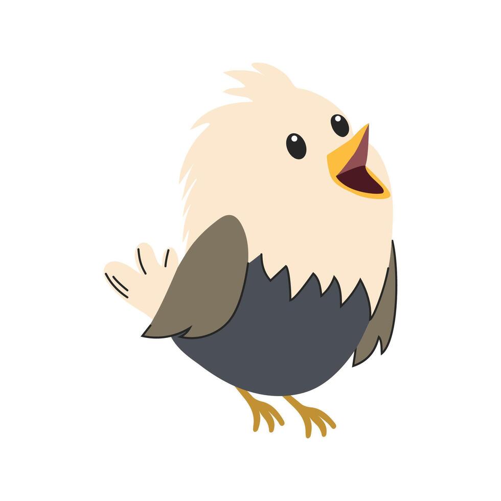Spring bird. flat illustration isolated vector