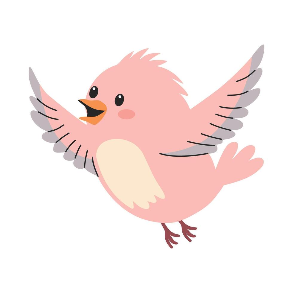 Spring bird. Beautiful birdie. vector