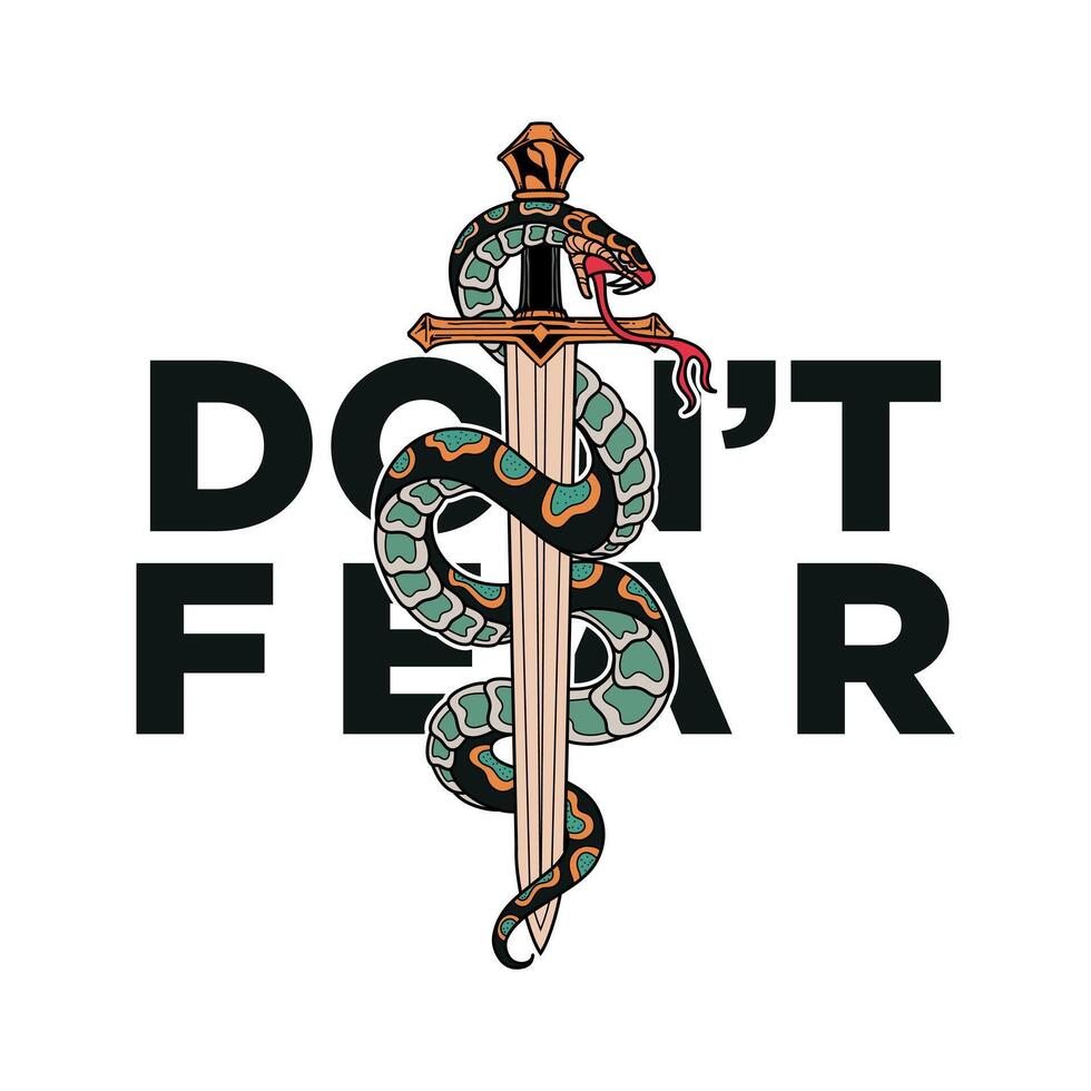 Snake Sword Dont Fear vector