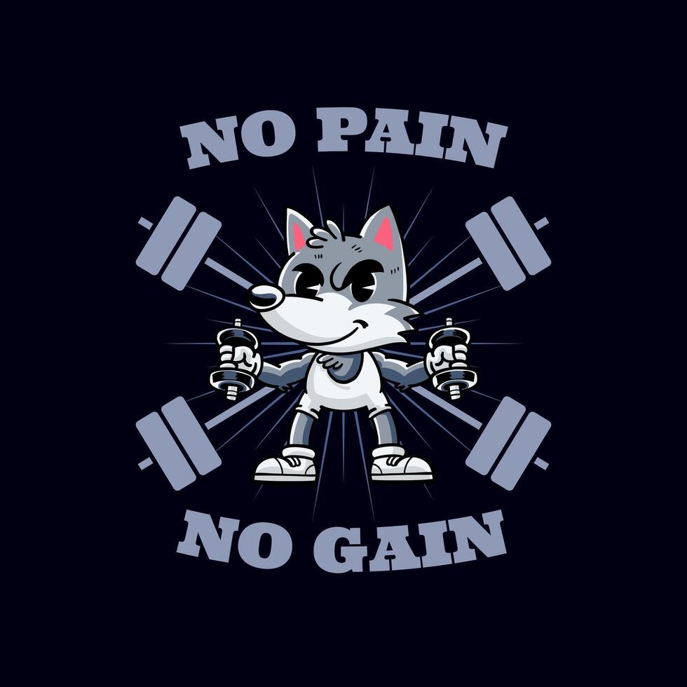 No Pain No Gain vector