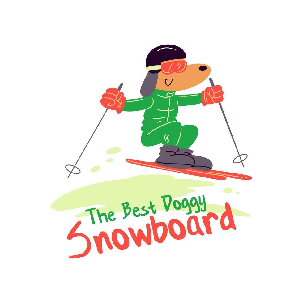Doggie Doo Snowboard vector