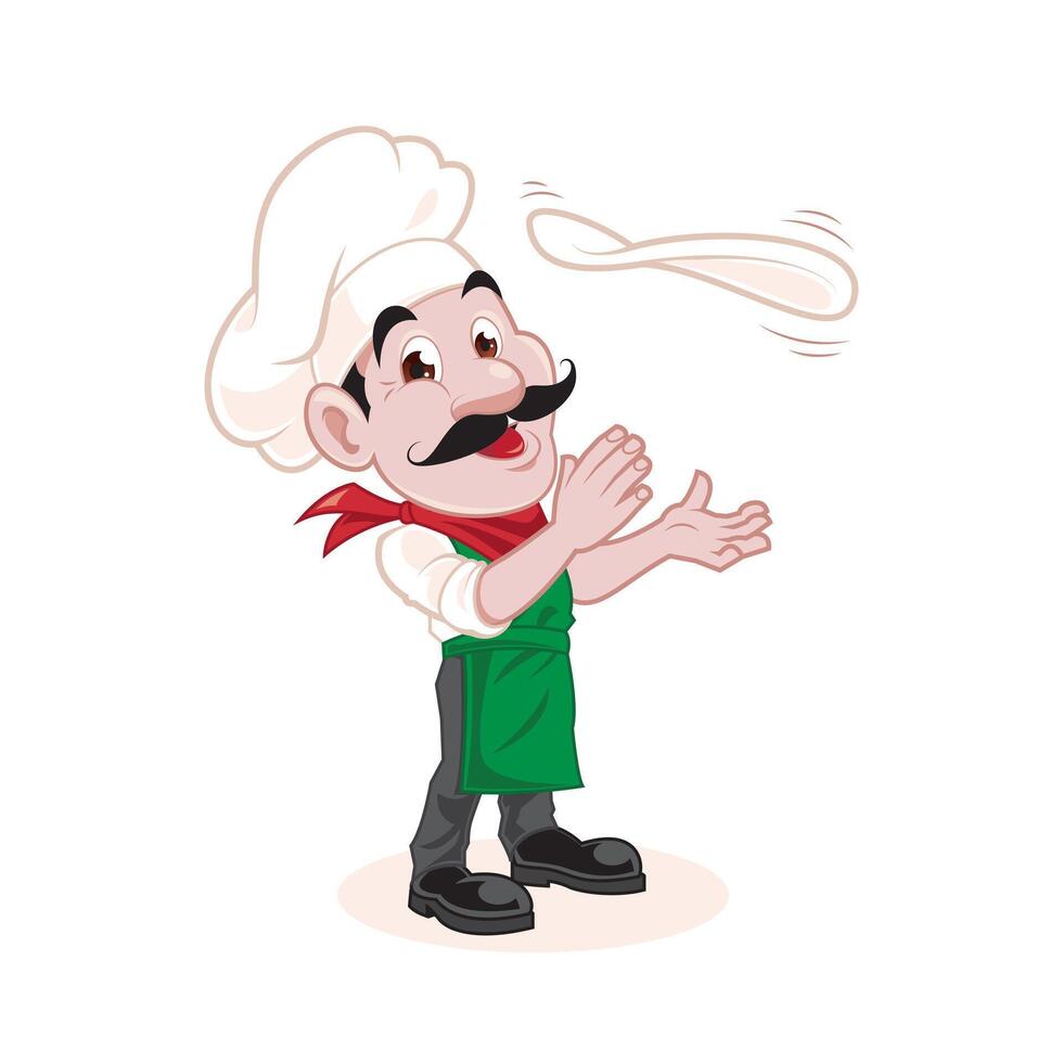 Italian Pizza Chef vector