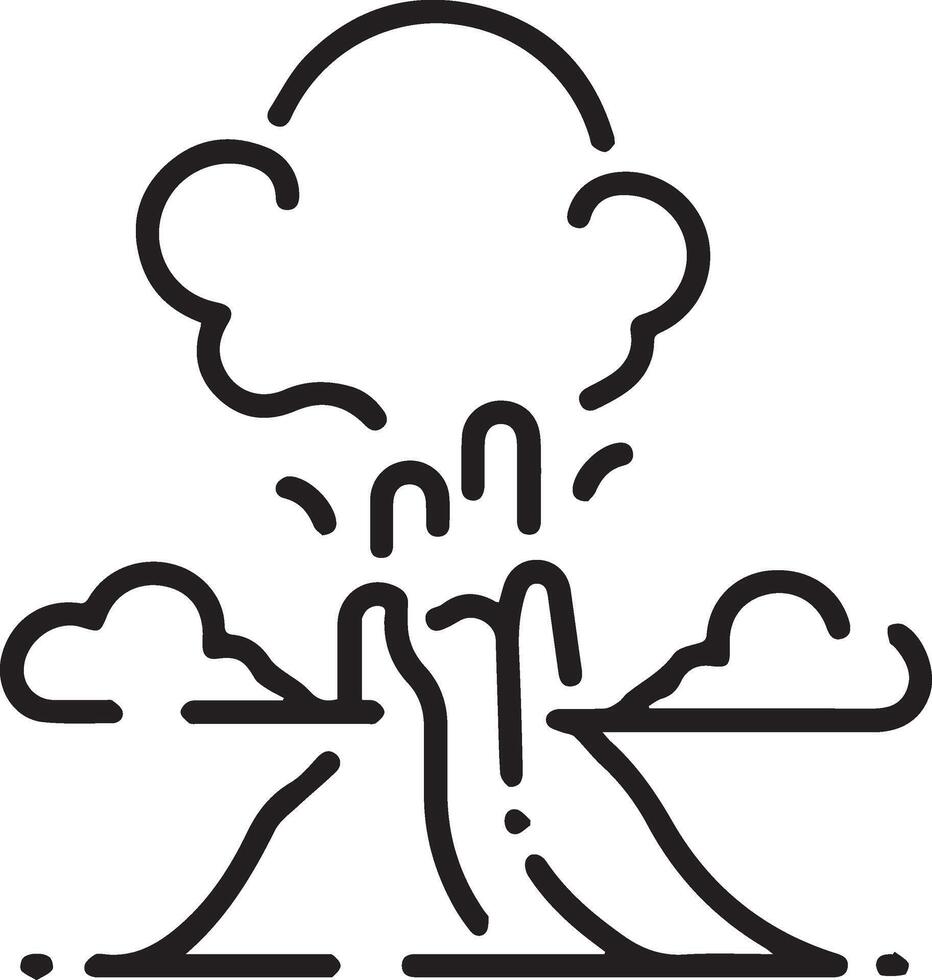 Volcano eruption line icon, volcano eruption, volcano eruption, volcano eruption, volcano eruption, volcano vector
