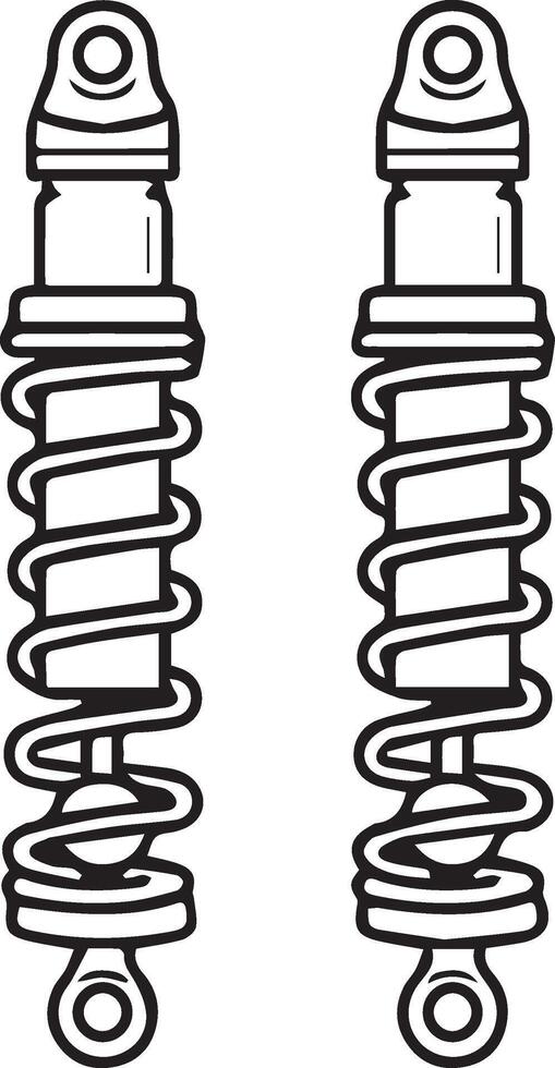 Two springs on a white background vector