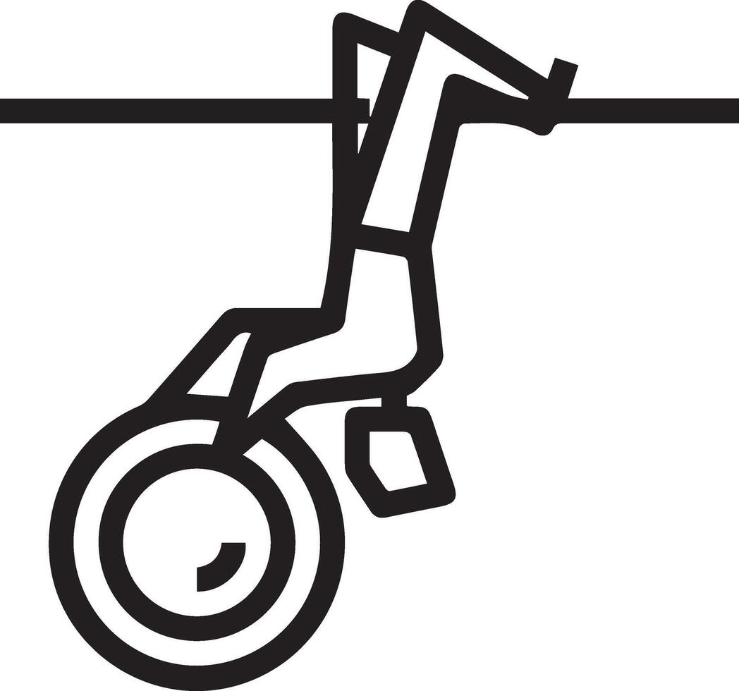 A black and white drawing of a person hanging from a rope vector