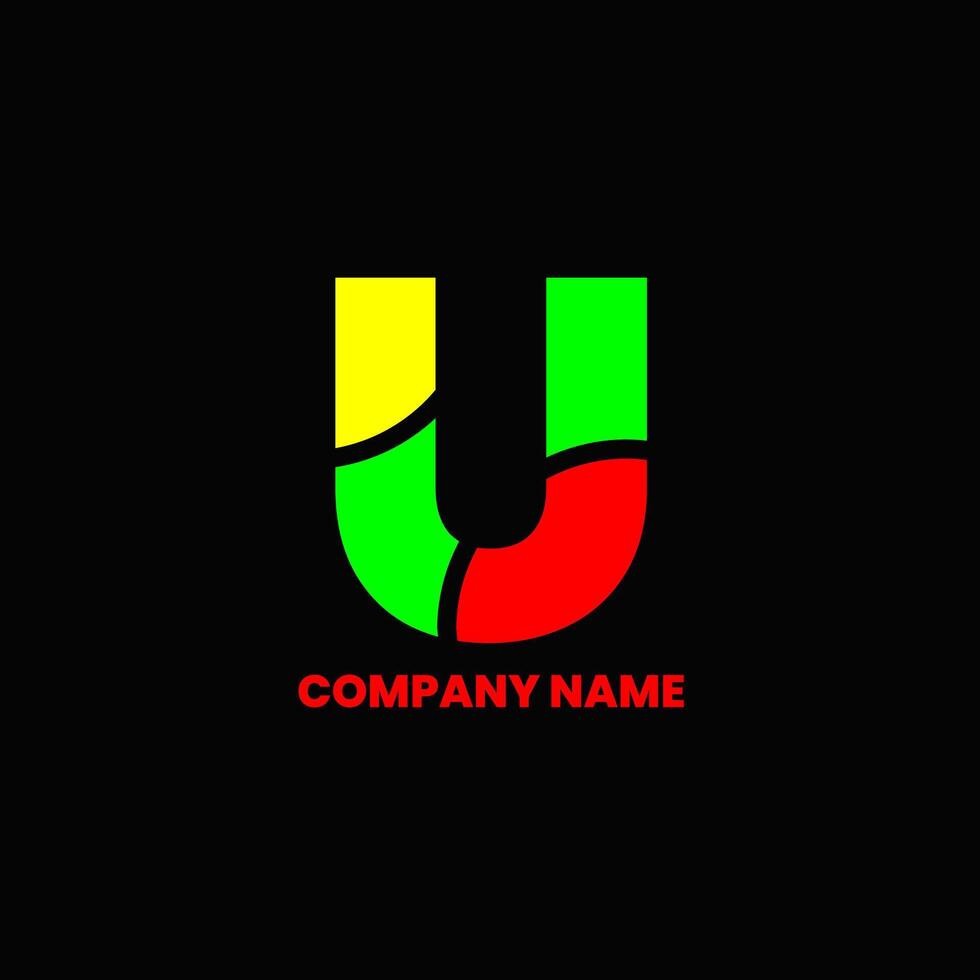 abstract colorful alphabet logo design vector