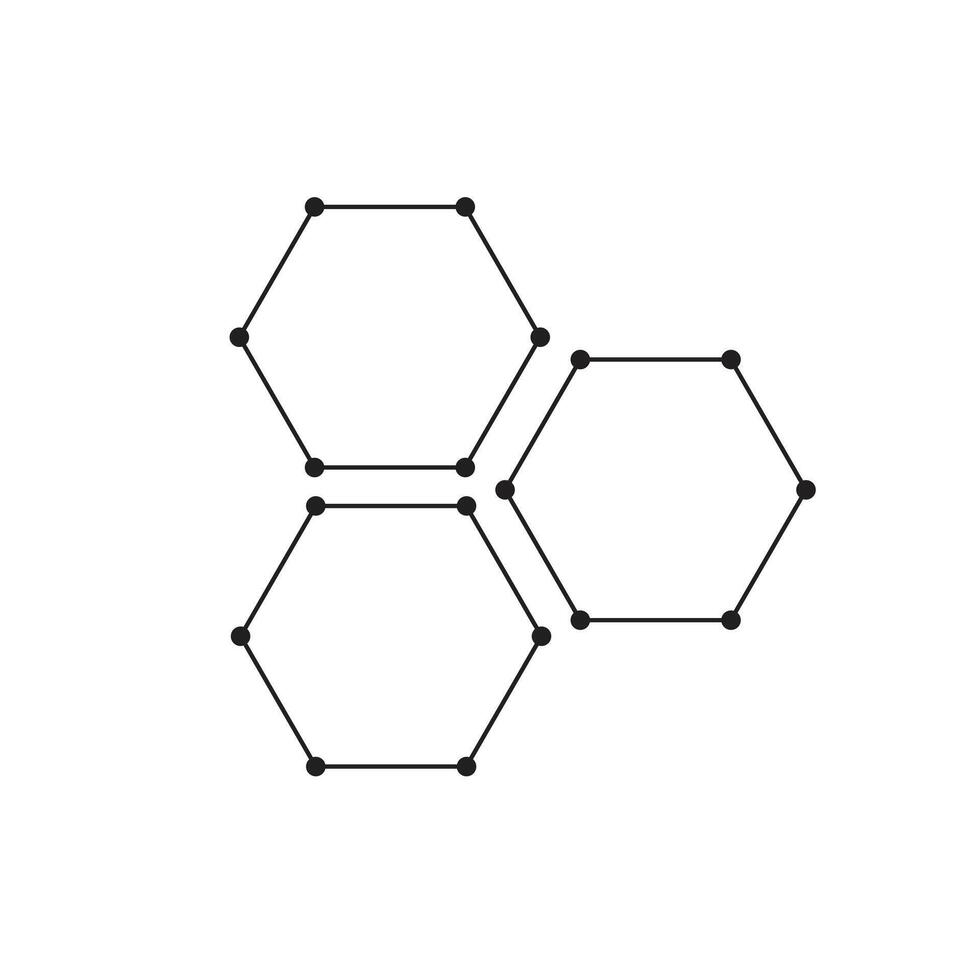 Icon element hexagon with blank background vector