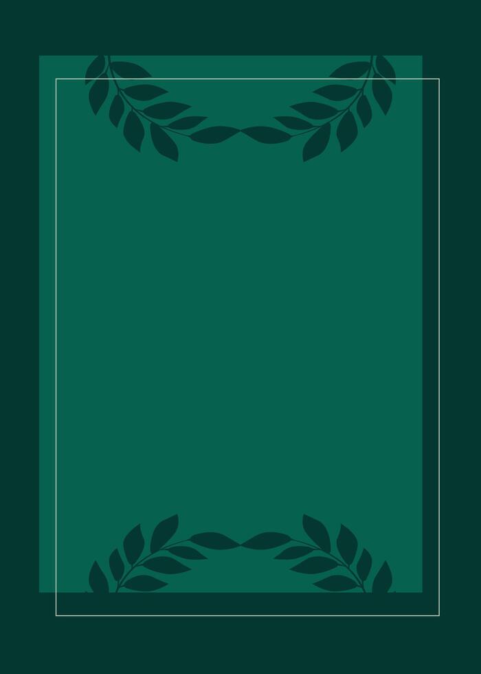 wedding card template design with tree branch decoration vector