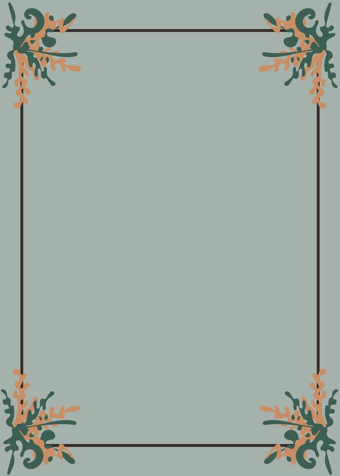 vintage wedding invitation card template design with flower vector