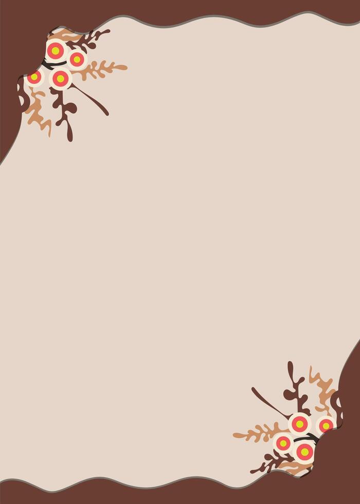 vintage wedding invitation card template vector