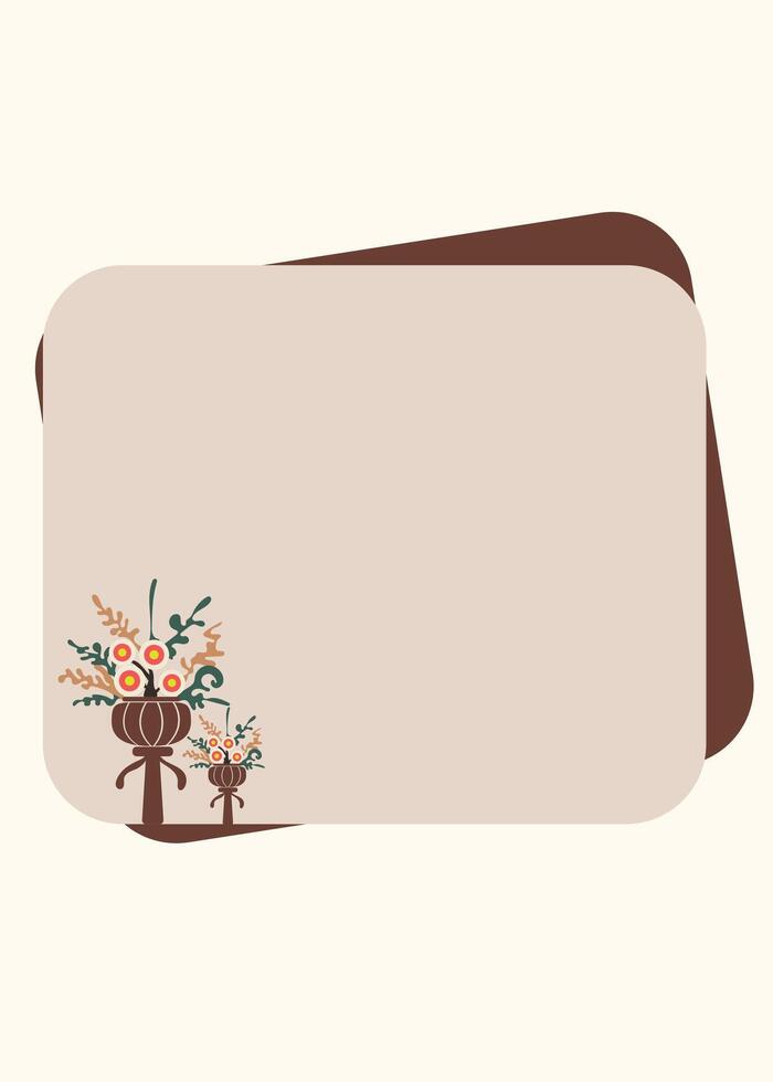 cover design of vintage wedding invitation card vector