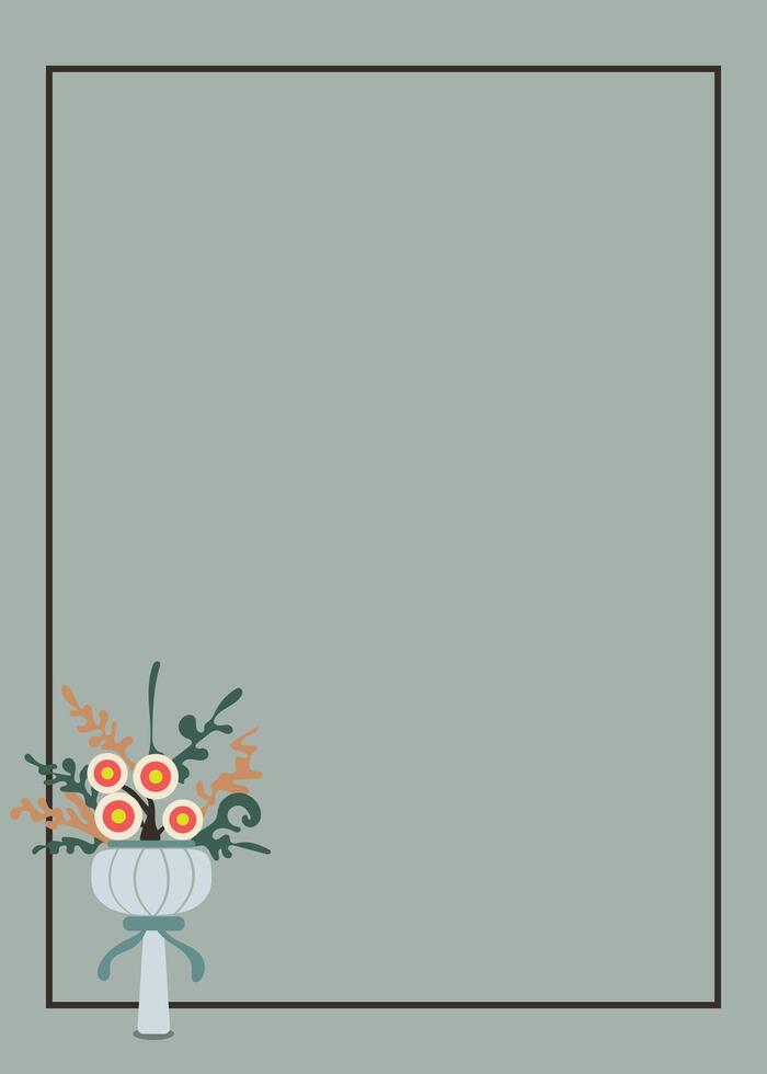 vintage wedding invitation card vector