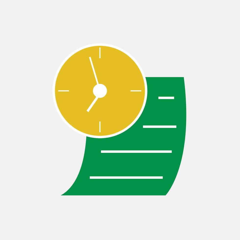 Editable image of warranty paper icon. Warranty agreement note. Agreement letter. Time limit note. vector