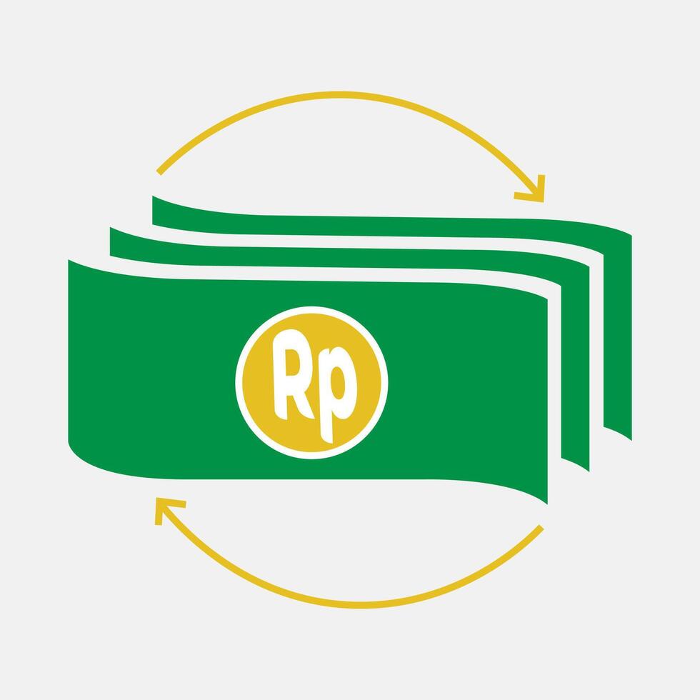 Editable image of republic of indonesia banknote icon. Rupiah money. Cashback. vector