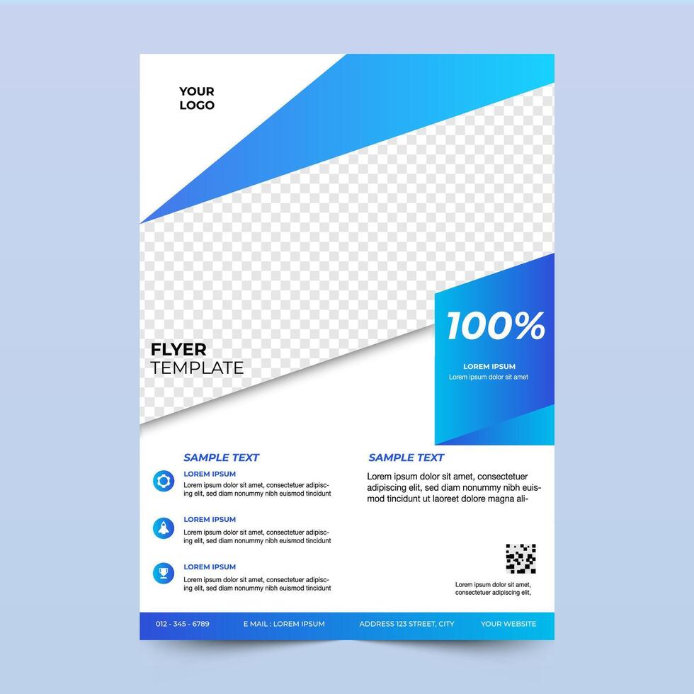 business flyer template. Advertising campaigns, A4 size. modern design vector