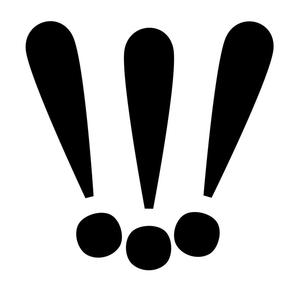 Cartoon illustration of warning sign. Exclamation mark. Access denied concept. vector