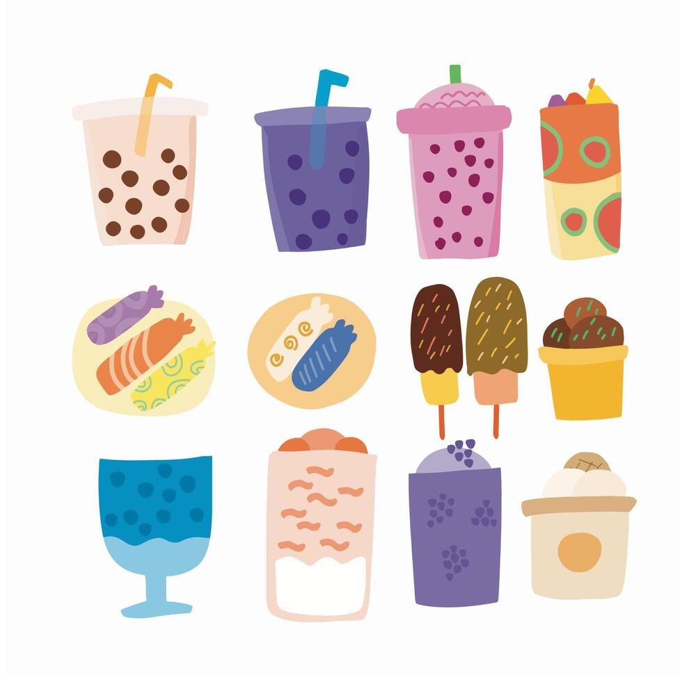 illustration of iced sweet drink vector